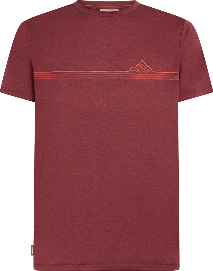 Icebreaker Men's Merino 150 Tech Lite Tee Range Stripes Port Icebreaker