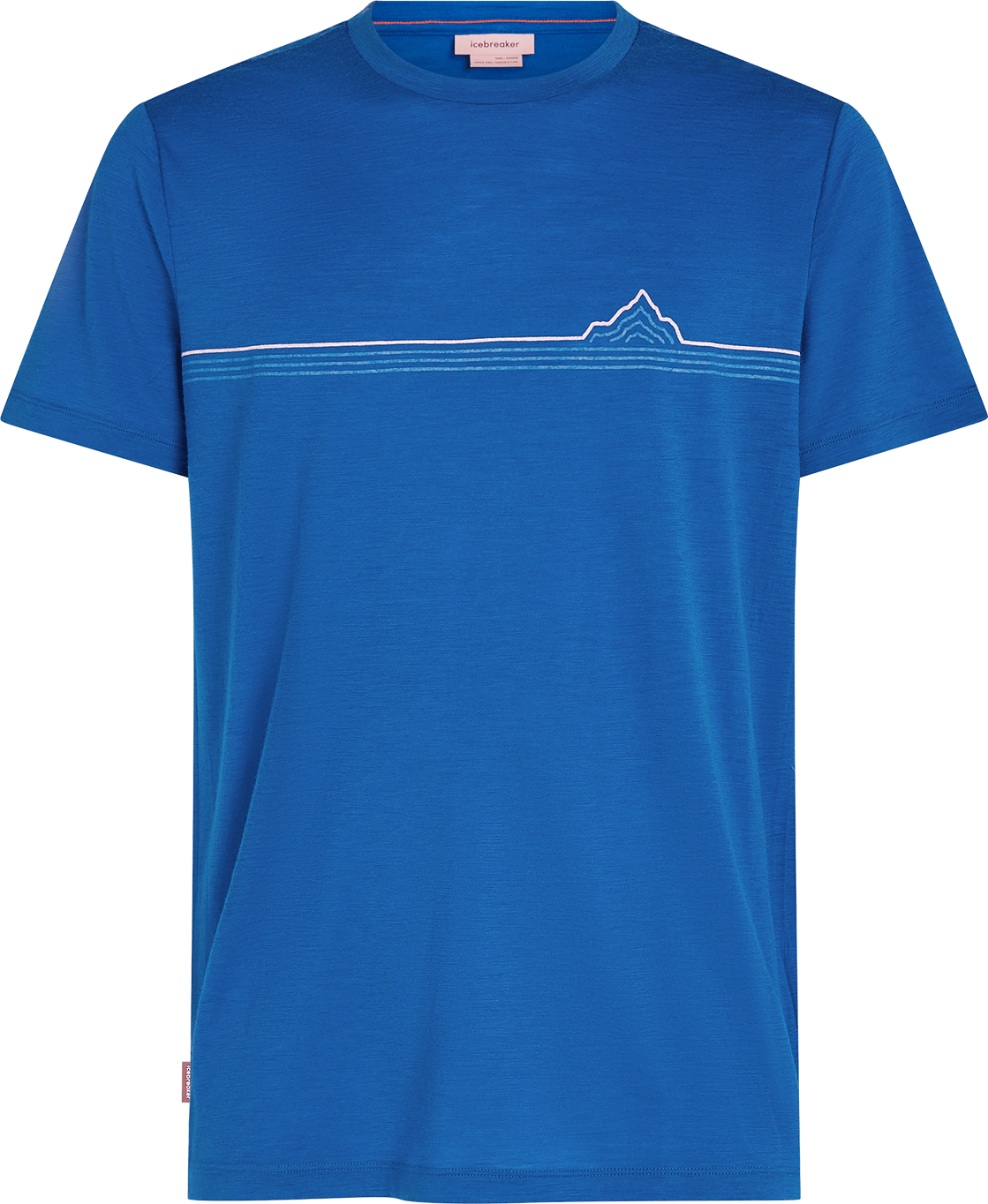 Icebreaker Men's Merino 150 Tech Lite Tee Range Stripes Lazurite