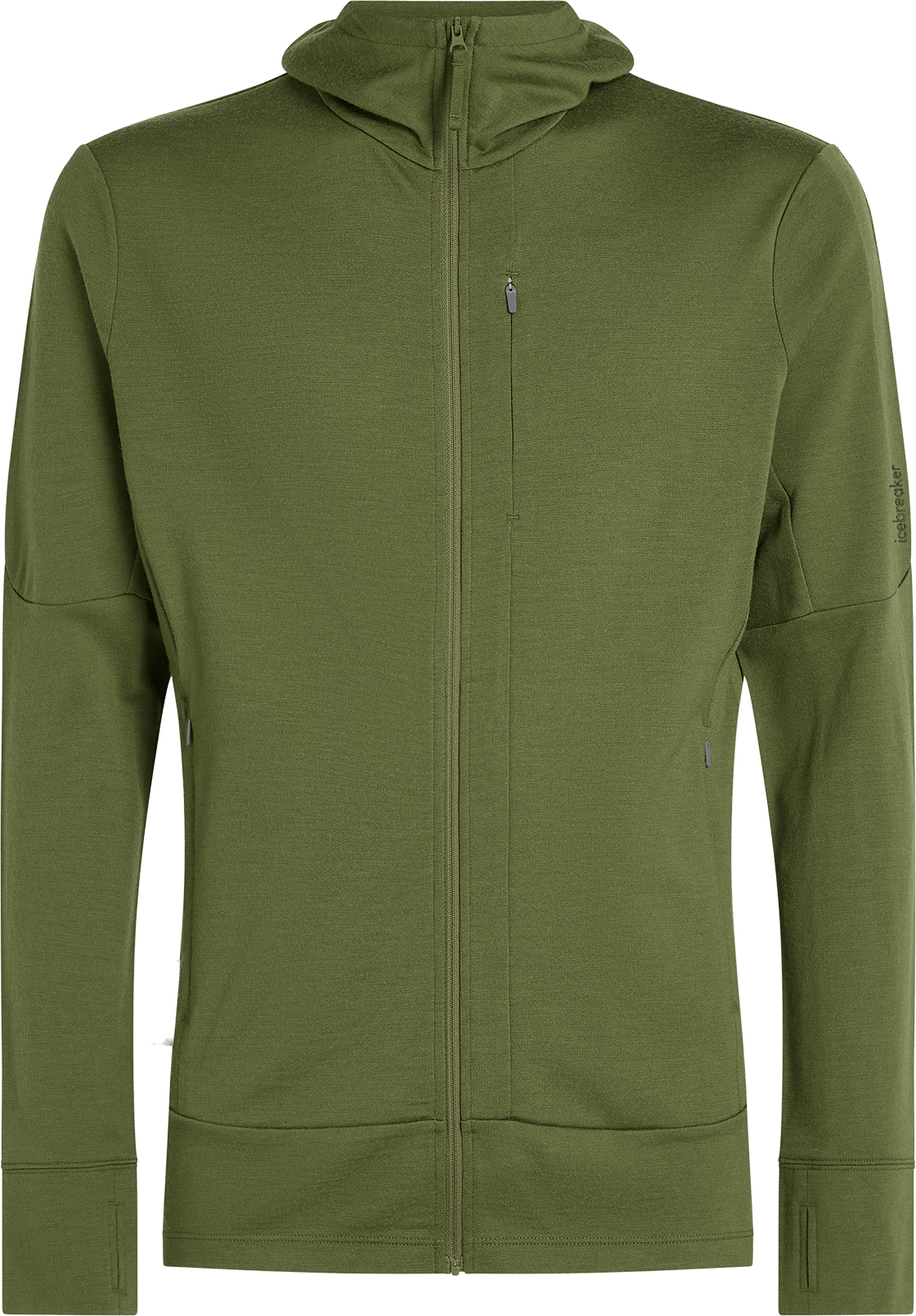 Icebreaker Men's Merino 260 Quantum Long Sleeve Zip Hoodie Sphagnum