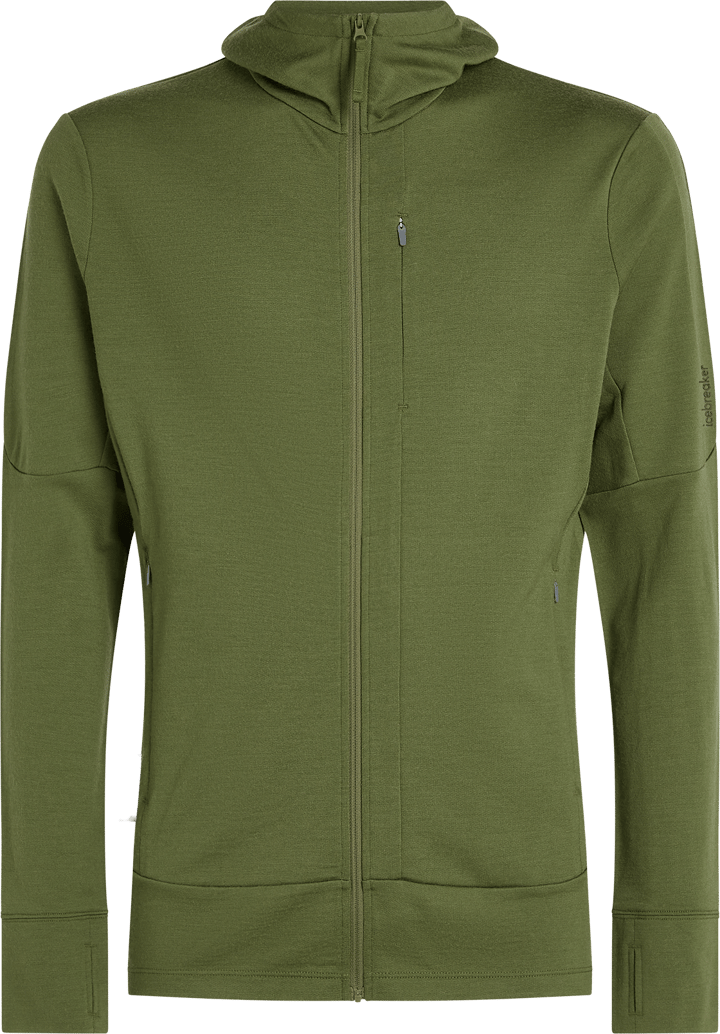 Icebreaker Men's Merino 260 Quantum Long Sleeve Zip Hoodie Sphagnum Icebreaker