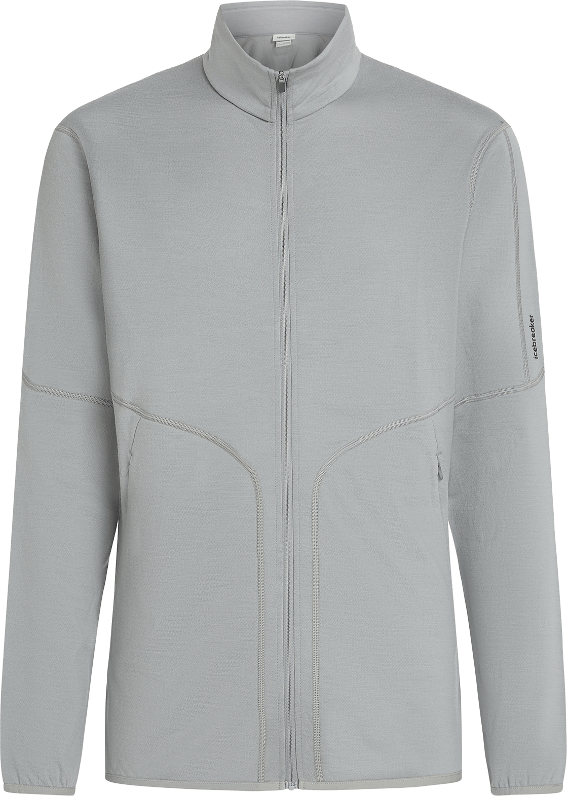 Icebreaker Men's Merino 560 Realfleece Elemental II Long Sleeve Zip Proto Grey