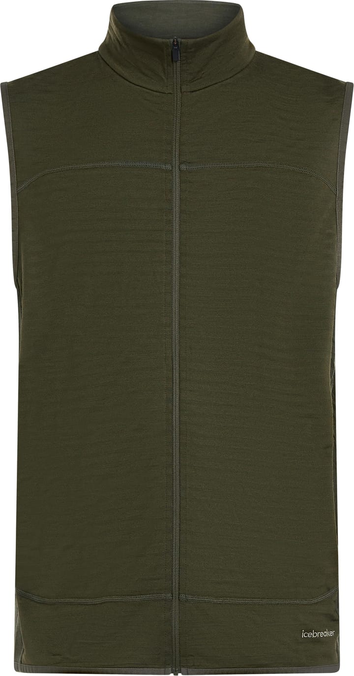 Icebreaker Men Mer  300 Realfleece Descender Vest Dk Loden Icebreaker