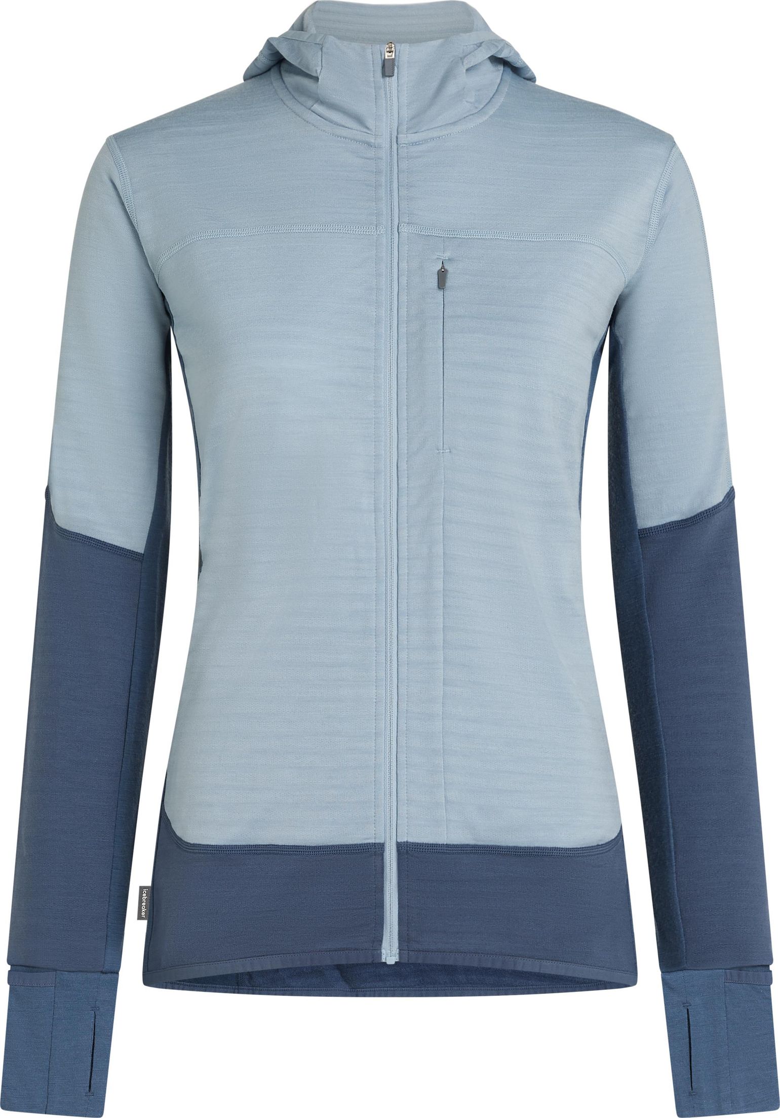 Icebreaker Wom Mer  300 Realfleece Desc Ls Zip Hoo Dawn/zincblue/cb