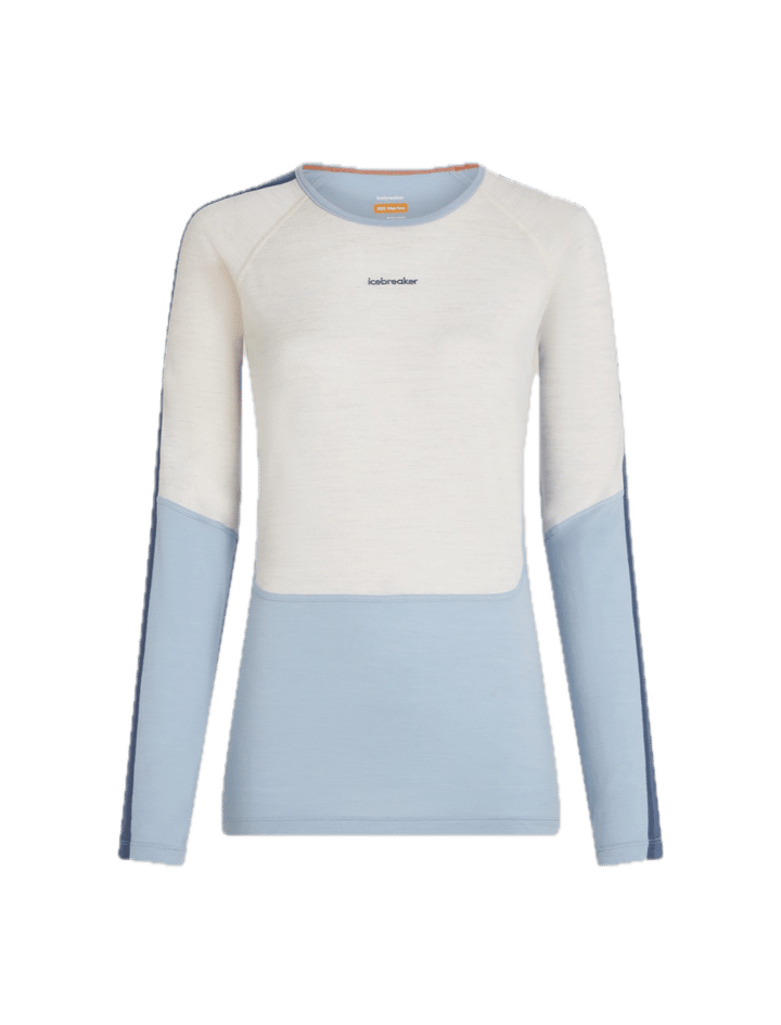 Icebreaker Women Merino 200 Oasis+ Ls Crewe Zincblu/ecru Hthr/dawn/cb Icebreaker