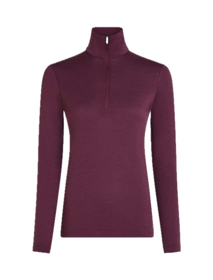 Icebreaker Women's 200 Oasis Longsleeve Half Zip Dk Berry Icebreaker