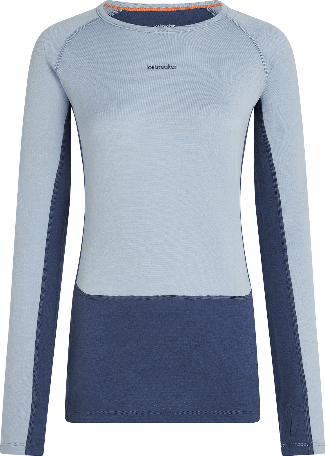 Icebreaker Women's Merino 260 ZoneKnit Long Sleeve Crewe Dawn/Zinc Blue/Cb