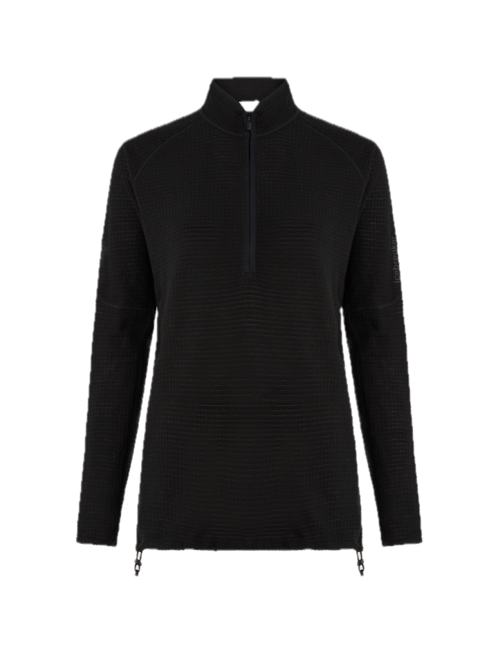 Icebreaker Women Mer 400 Realfleece Grid Ls Hz Black Icebreaker