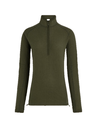 Icebreaker Women Mer 400 Realfleece Grid Ls Hz Dk Loden Icebreaker