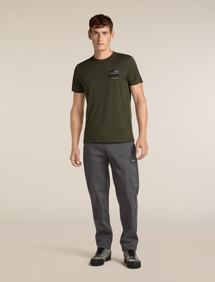 Icebreaker Men's Merino 150 Tech Lite Ss Tee Evolving Lay Dk Loden Icebreaker
