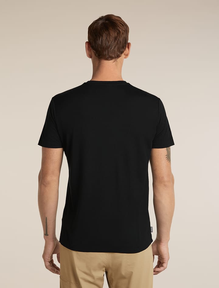 Icebreaker Men's Merino 150 Tech Lite Tee Ib Stitchline Black Icebreaker