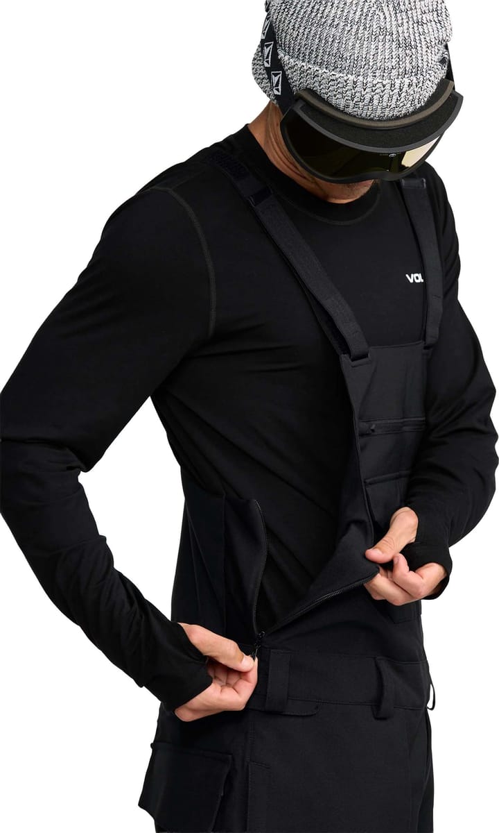 Volcom Men's Roan Bib Overall Black Volcom