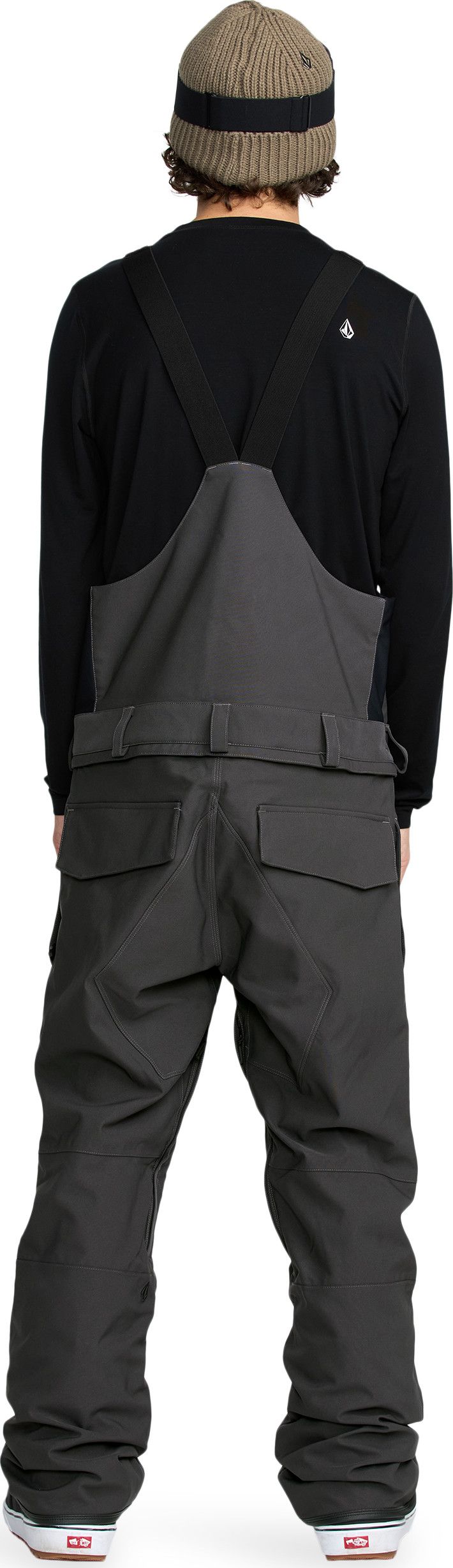 Volcom Men's Roan Bib Overall Dark Grey Volcom