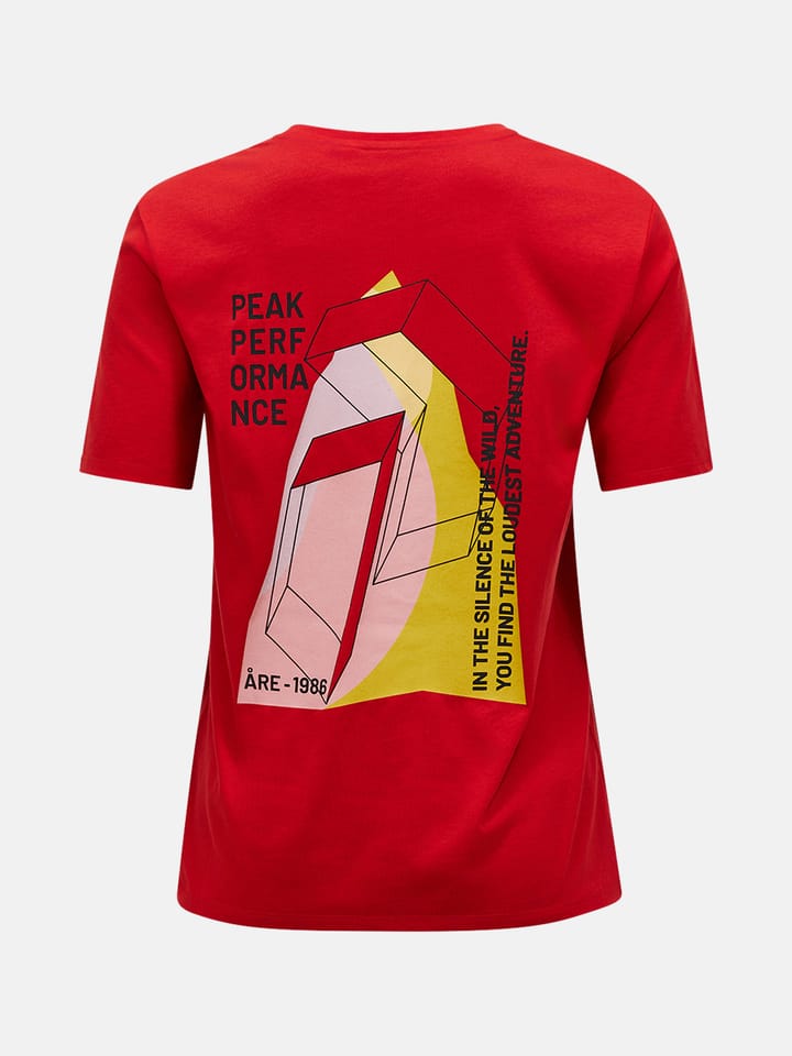 Peak Performance Women's Explore Graphic Tee Red Pompeian Peak Performance