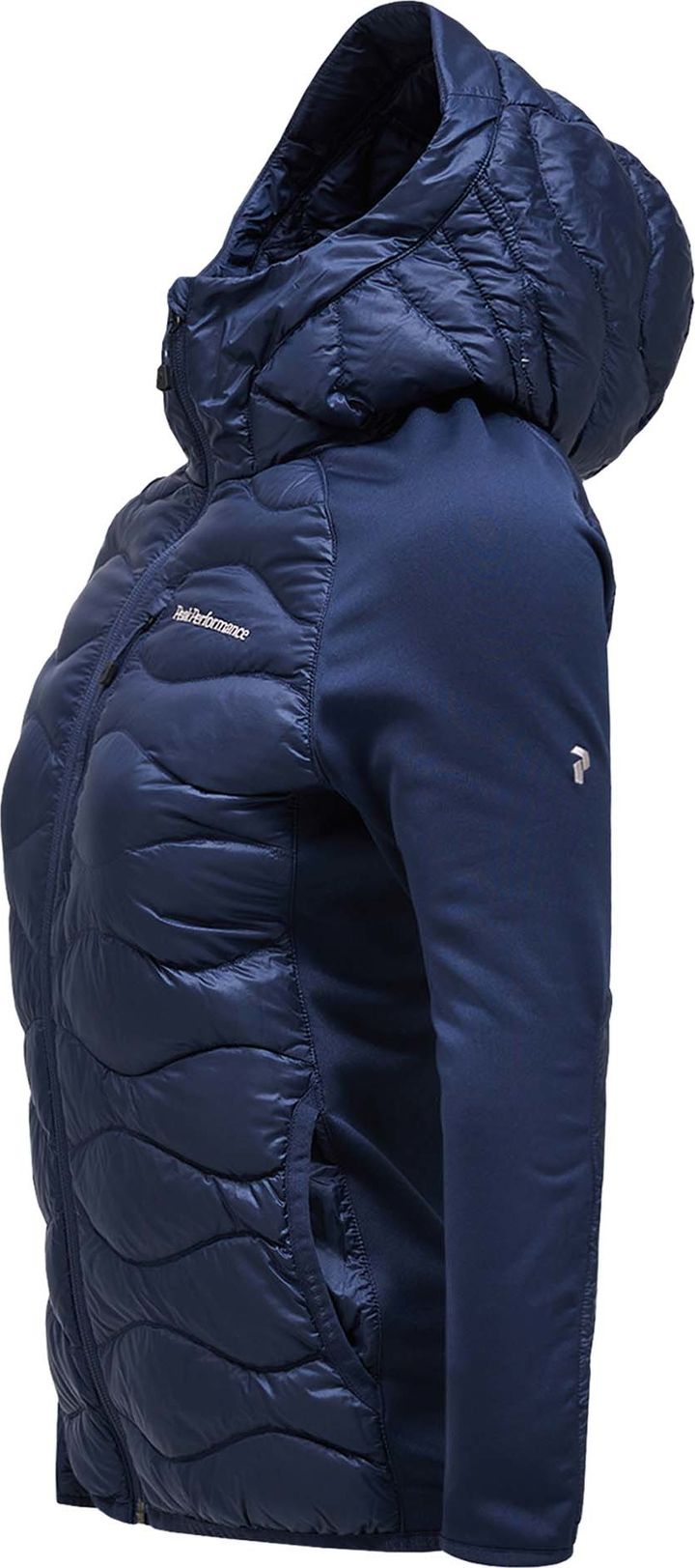 Peak Performance Women's Helium Down Hybrid Hood Blue Shadow Peak Performance