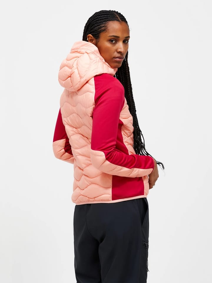 Peak Performance W Helium Down Hybrid Hood Peach Fuzz/tech Burgundy/ Peak Performance