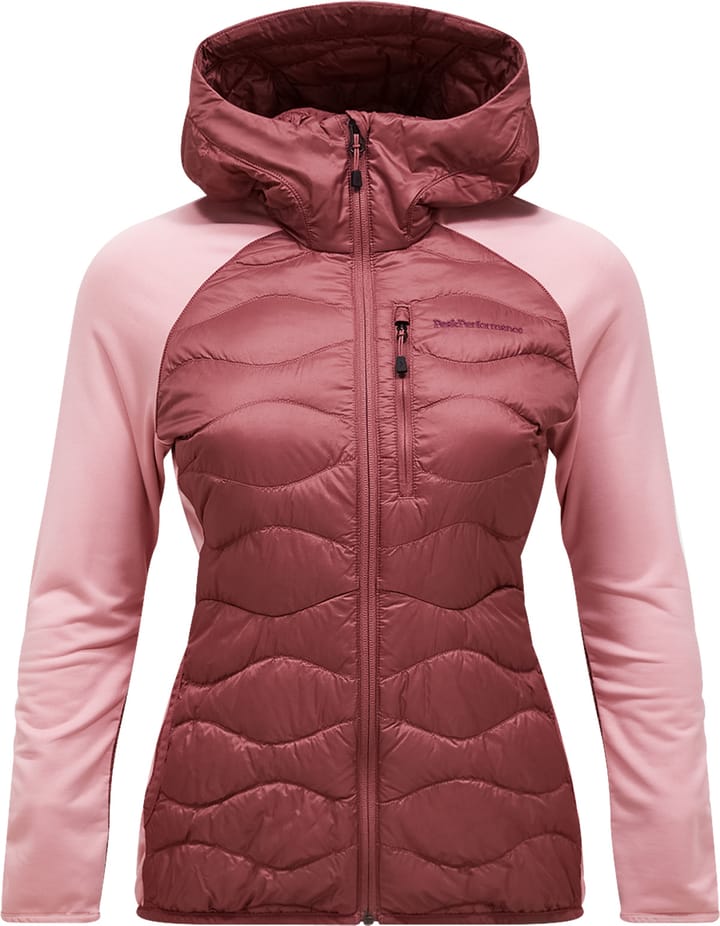Peak Performance Women's Helium Down Hybrid Hood Wild Rouge Peak Performance
