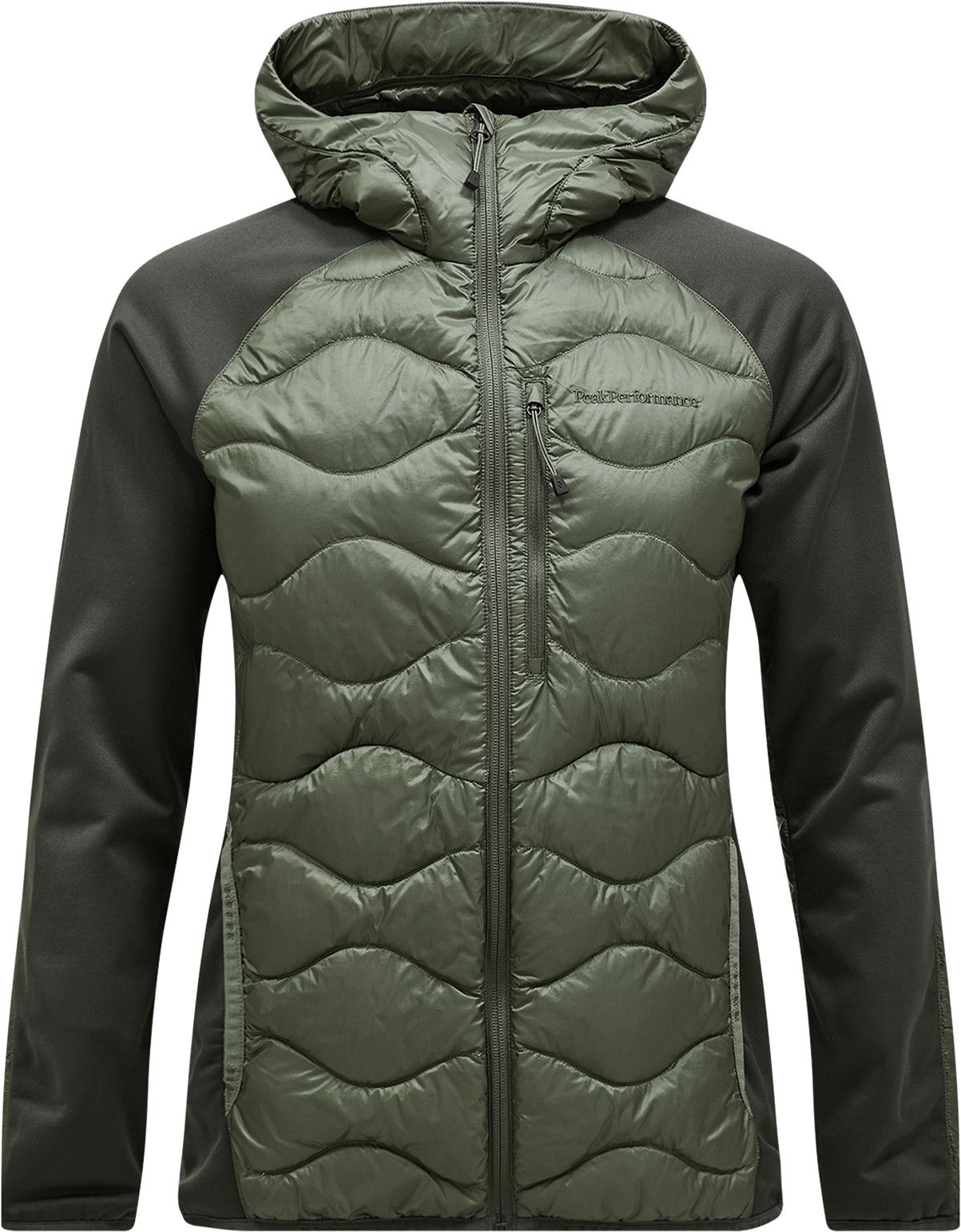 Peak Performance Men's Helium Down Hybrid Hood Pine Needle