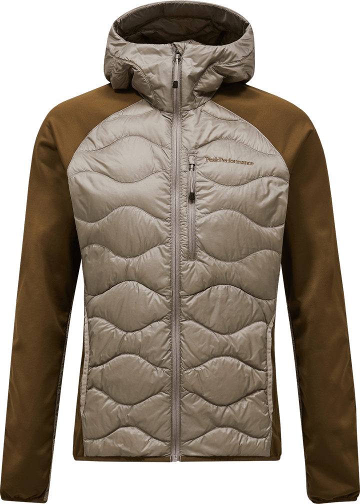 Peak Performance Men's Helium Down Hybrid Hood Avid Beige/Meadow Moss Peak Performance