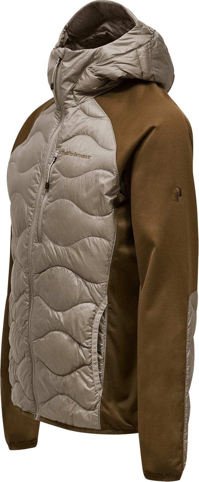 Peak Performance Men's Helium Down Hybrid Hood Avid Beige/Meadow Moss Peak Performance