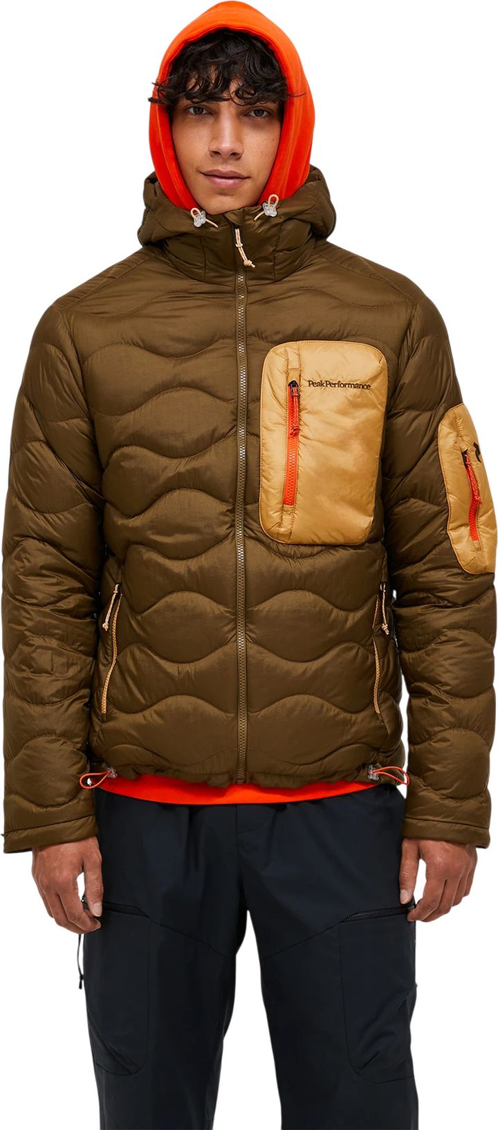 Peak Performance M Helium Utility Down Hood Meadow Moss/sierra Sand/ Peak Performance