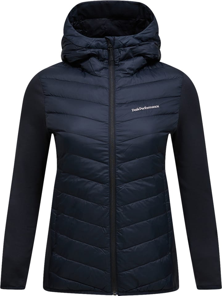 Peak Performance Women's Frost Down Hybrid Hood Black Peak Performance