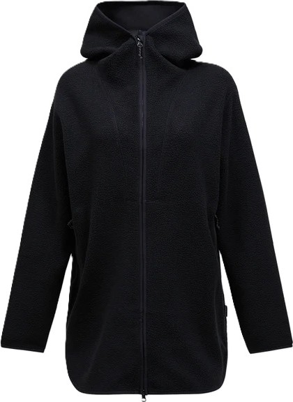 Peak Performance Women's Pile Long Zip Black Syntetfyllda mellanlagersjackor L