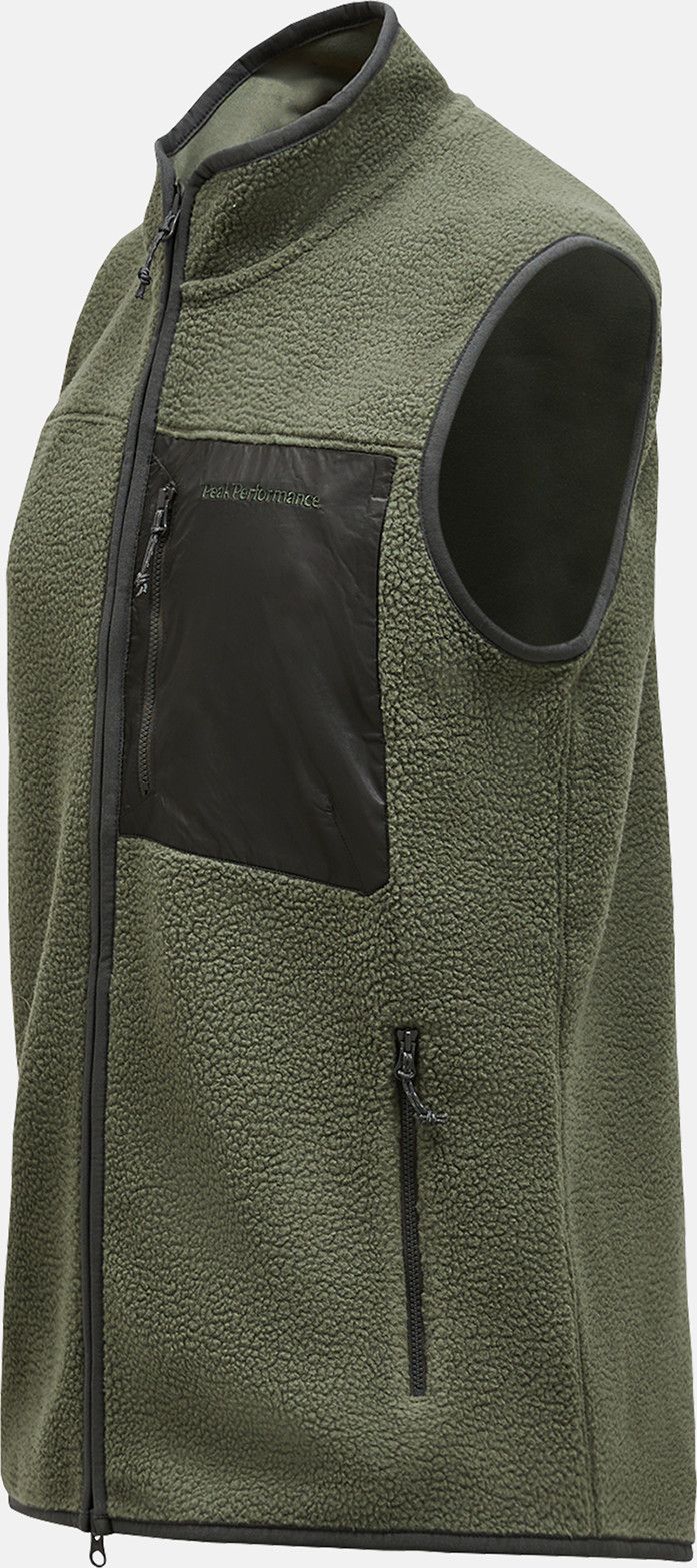 Peak Performance Men's Pile Vest Pine Needle Peak Performance Peak Performance Men's Pile Vest Pine Needle Peak Performance