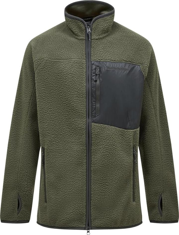 Peak Performance Men's Pile Zip Jacket Pine Needle Peak Performance Peak Performance Men's Pile Zip Jacket Pine Needle Peak Performance