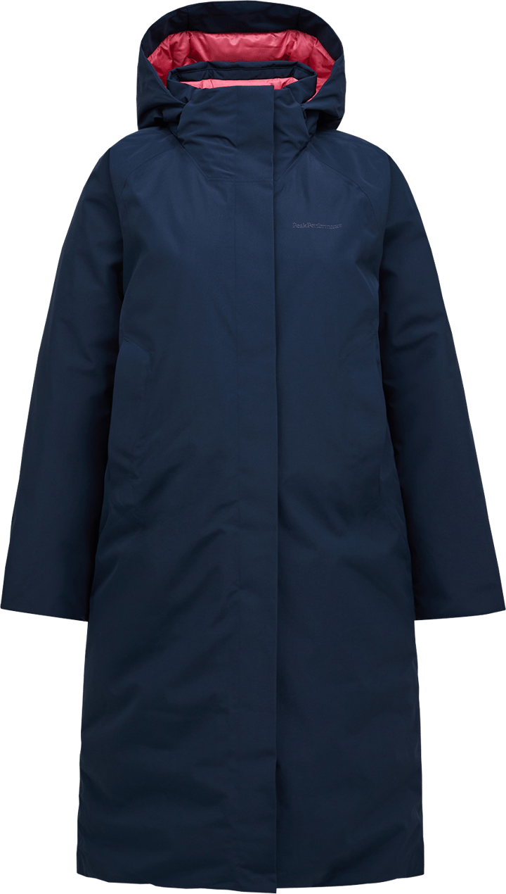 Peak Performance Women's Treeline HIPE 2L Down Shell Parka Blue Shadow/frosted Blossom/ Peak Performance
