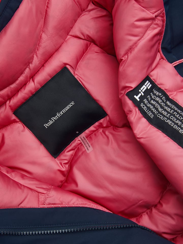 Peak Performance Women's Treeline HIPE 2L Down Shell Parka Blue Shadow/frosted Blossom/ Peak Performance