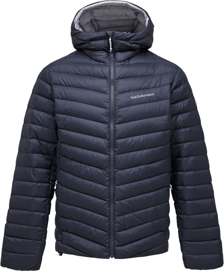 Peak Performance Men's Frost Down Hood Jacket Motion Grey/antarctica/ Peak Performance