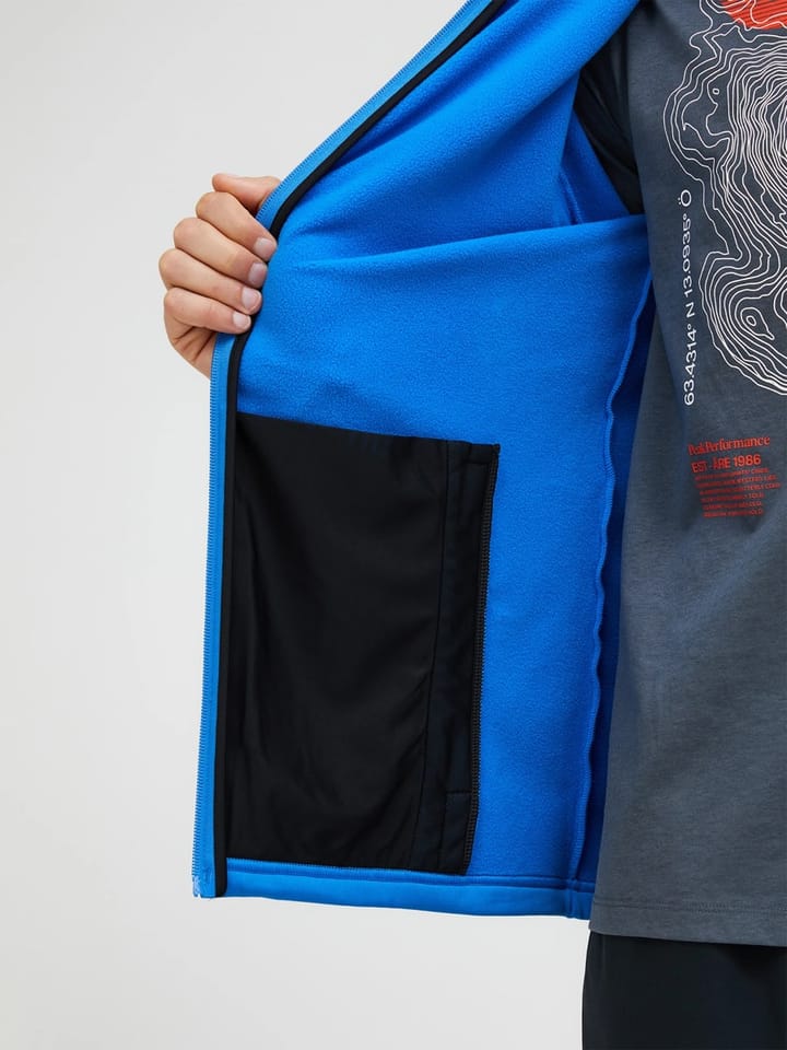Peak Performance Men's Rider Essentials Zip Hood Azure Ascent/mountain Lake Peak Performance