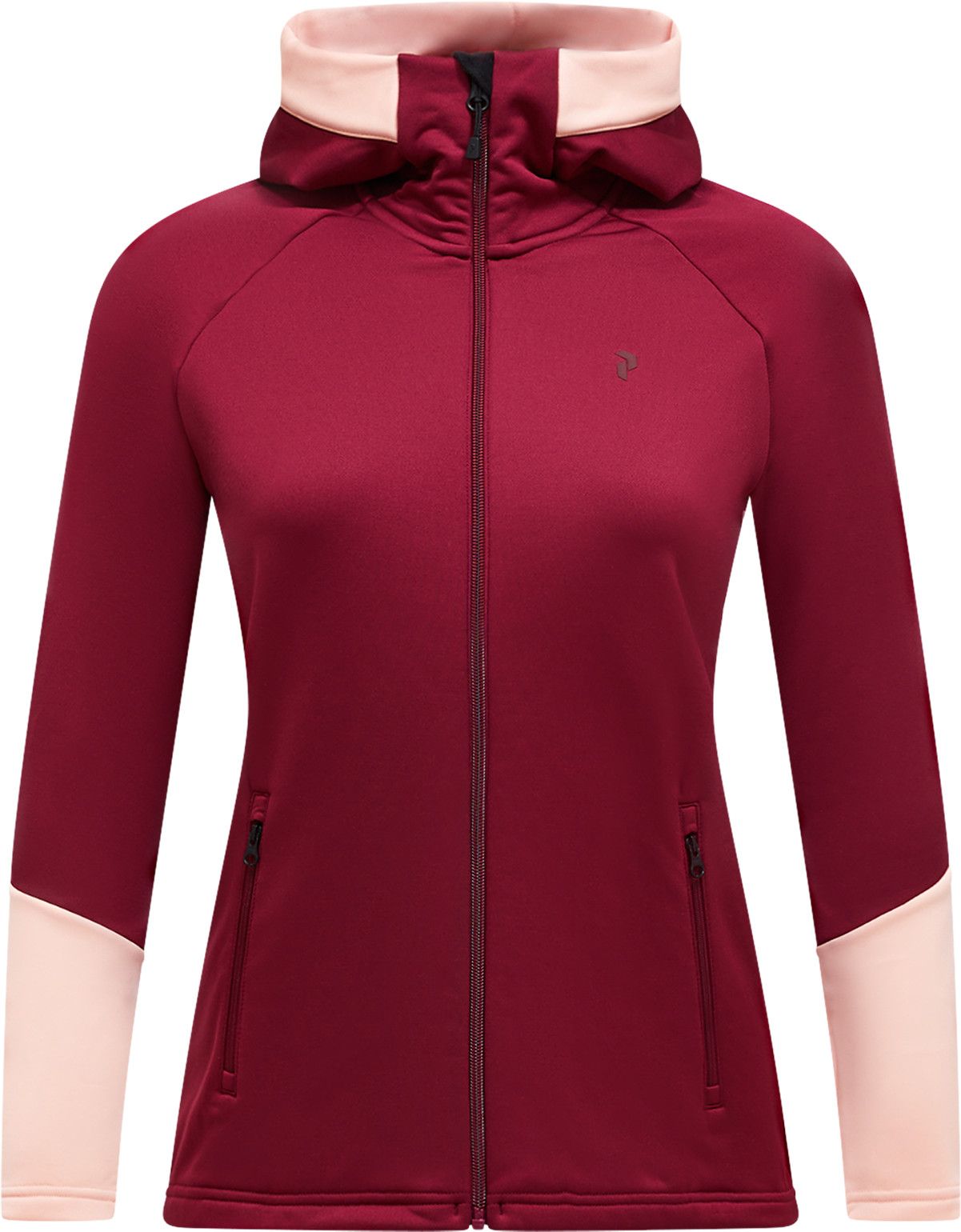 Peak Performance Women's Rider Essentials Zip Hood Vertical Zenith/peach Fuzz/