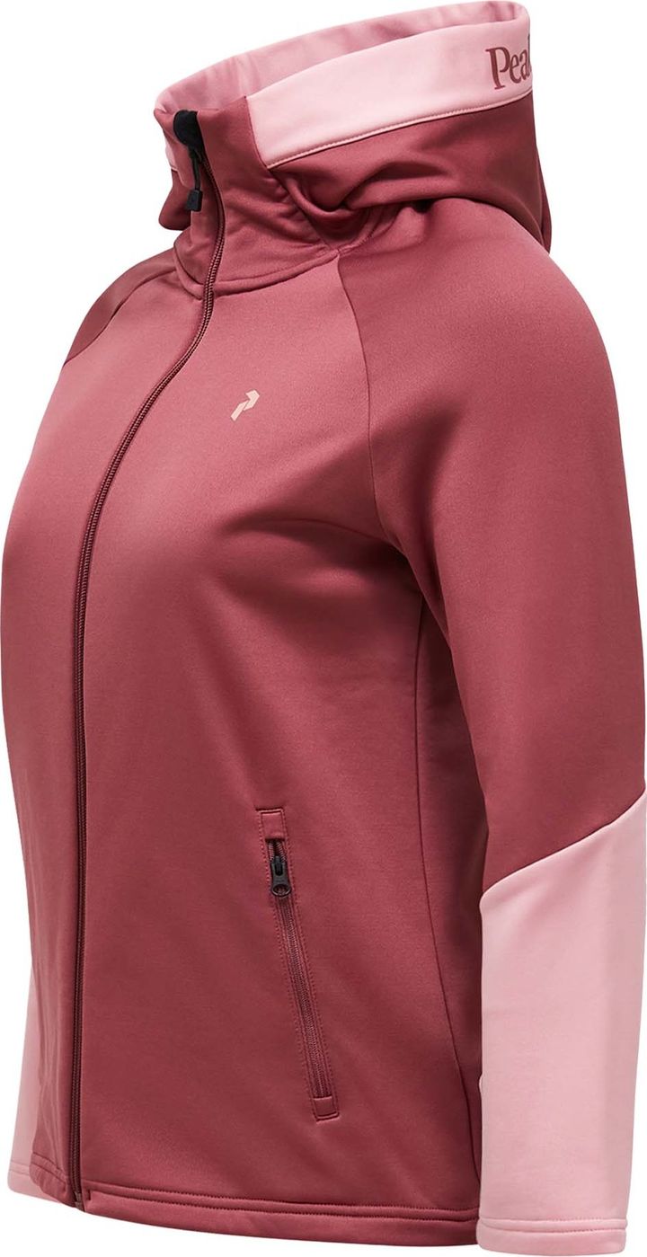 Peak Performance Women's Rider Essentials Zip Hood Wild Rouge Peak Performance