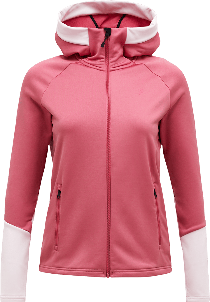 Peak Performance Women's Rider Essentials Zip Hood Mountain Blush/Frosted Blossom Peak Performance