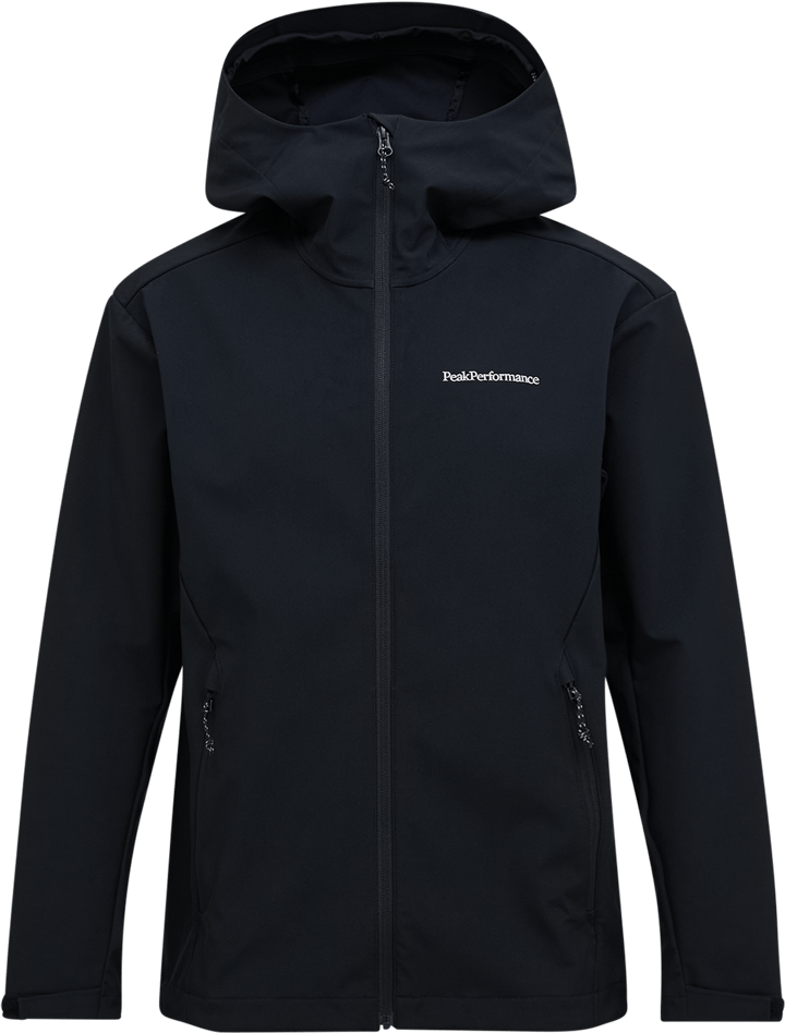 Peak Performance Men's Explore Softshell Hood Jacket Black Peak Performance