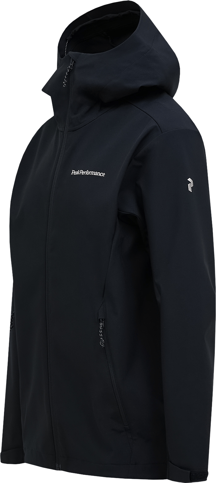 Peak Performance Men's Explore Softshell Hood Jacket Black Peak Performance