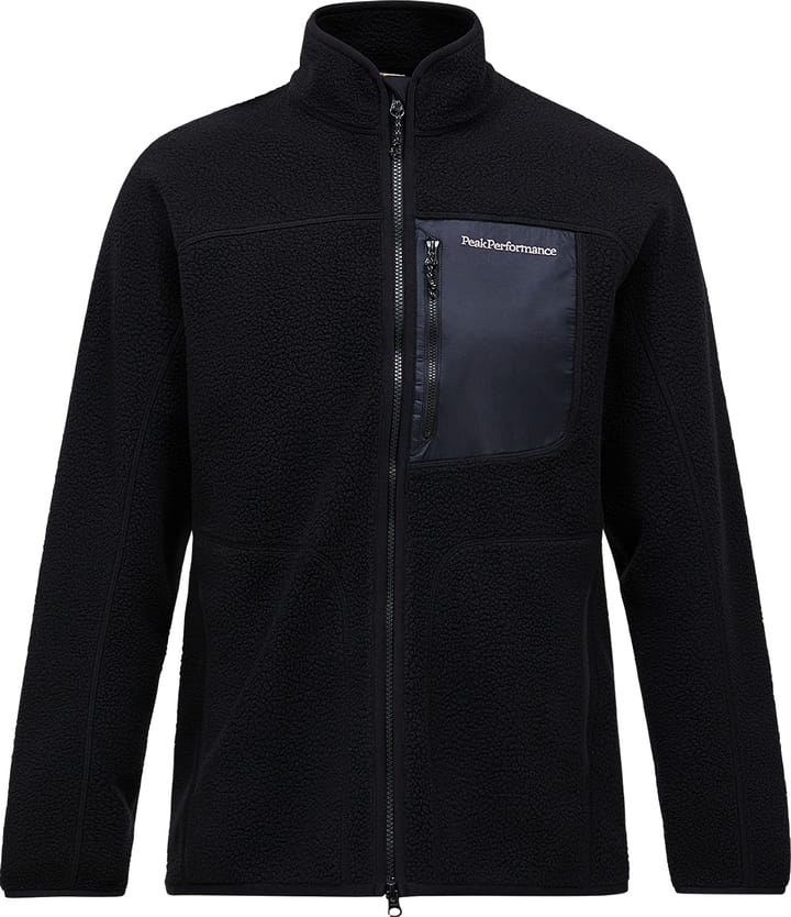 Peak Performance Men's Naturerush Pile Zip Jacket Black Peak Performance