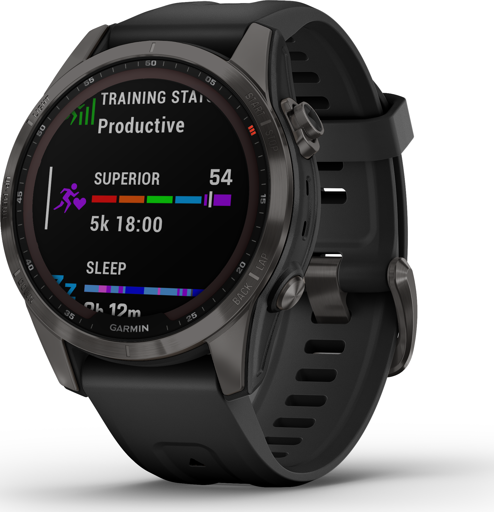 Garmin Fenix 7S Sapphire Solar w/Black Band 42 mm, w/Black Band