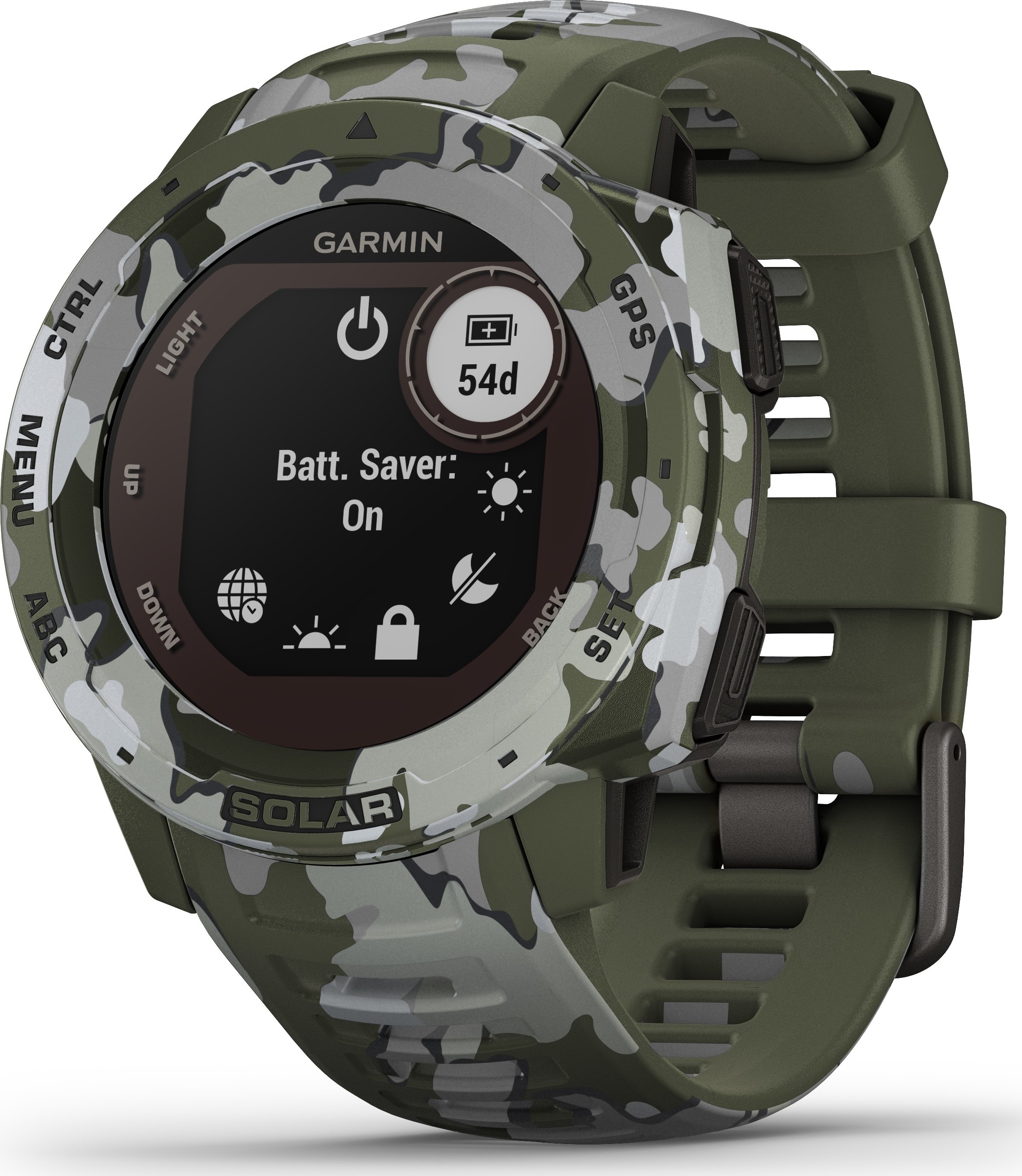 Garmin Instinct Solar Camo Edition Lichen Camo Urheilukellot Camo Lichen ONESIZE