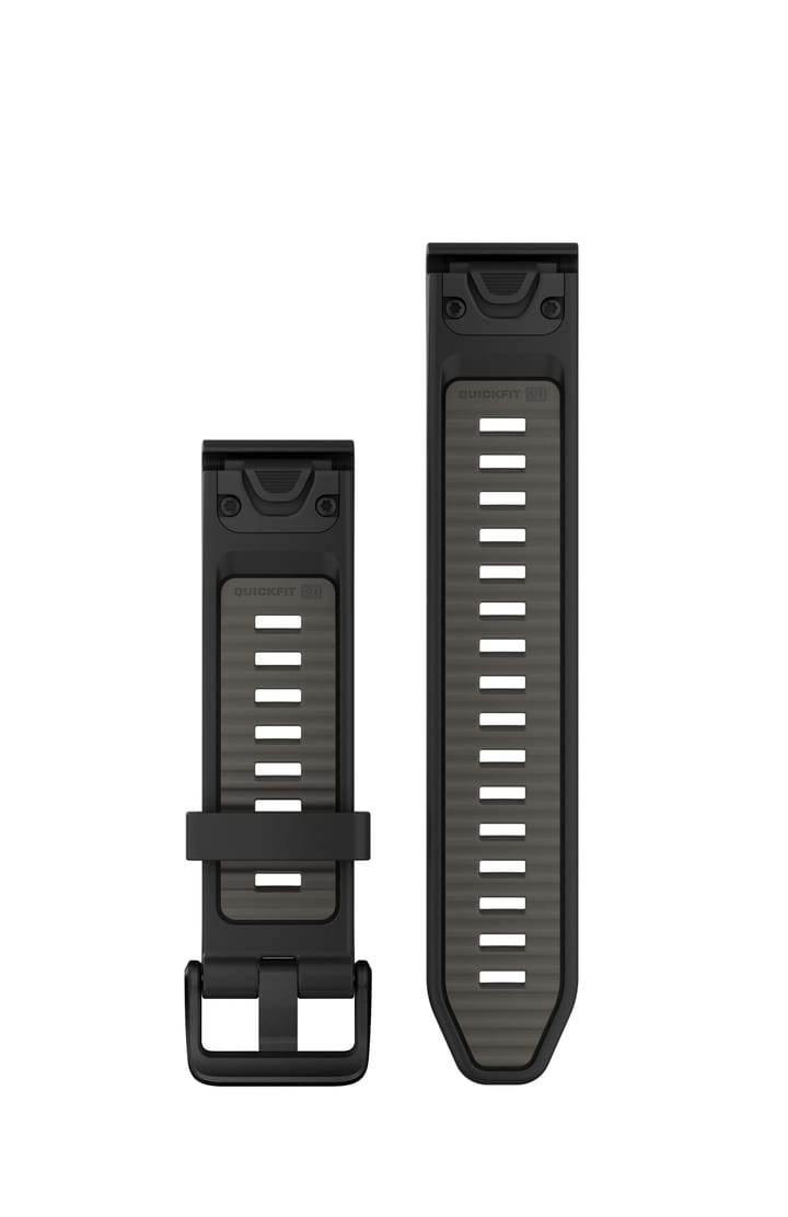 Garmin Quickfit Watch Bands Black/pebble Gray Silicone Garmin Garmin Quickfit Watch Bands Black/pebble Gray Silicone Garmin