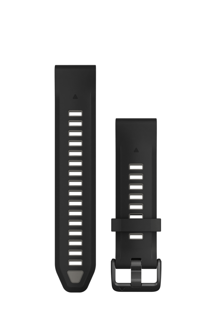 Garmin Quickfit Watch Bands Black/pebble Gray Silicone Garmin