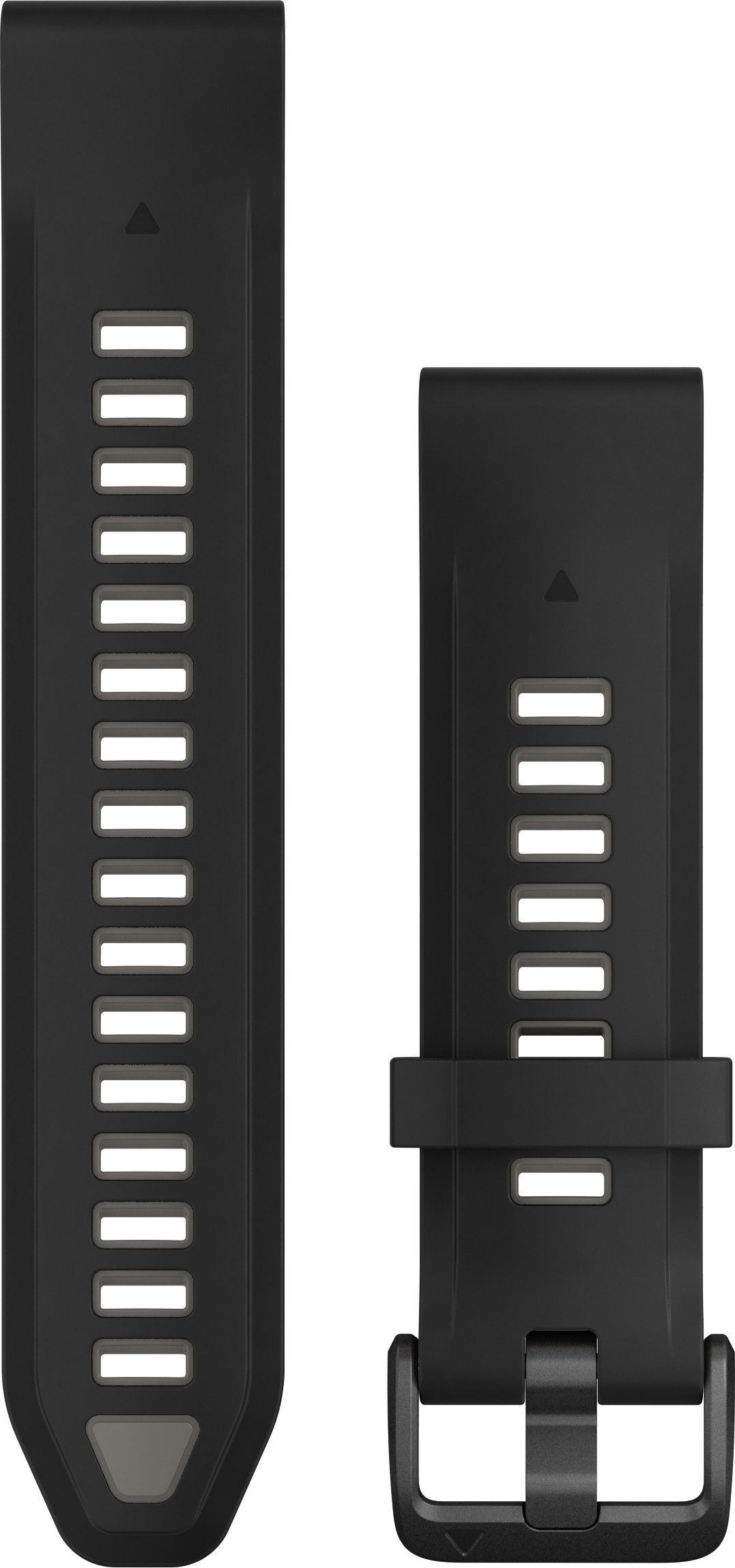 Quickfit Watch Bands Black/pebble Gray Silicone