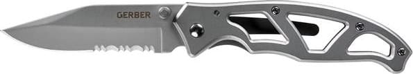 Gerber Paraframe II Folder, Serrated Stainless Steel Gerber