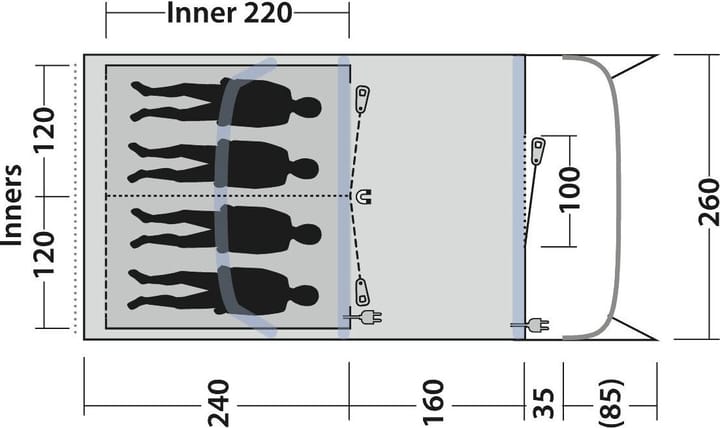 Outwell Monterey 4 Air Blue Outwell