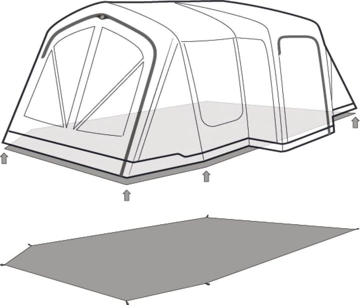Outwell Footprint Montana 6 Air Black & Grey Outwell