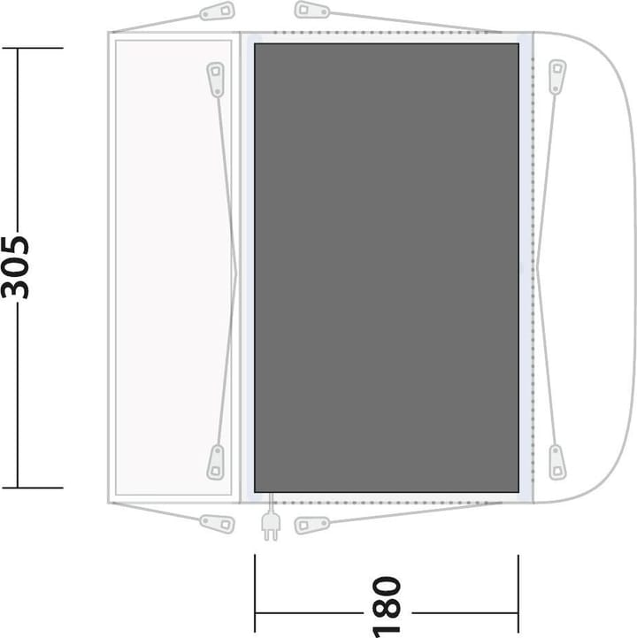 Outwell Footprint Parkville 200 Black & Grey Outwell