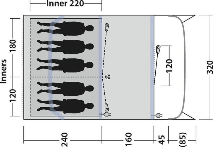 Outwell Monterey 5 Air Blue Outwell