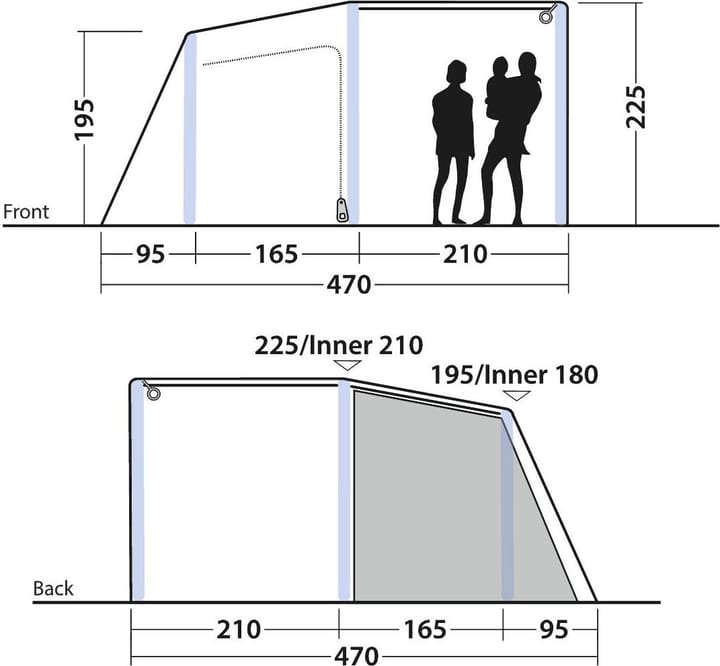 Outwell Michigan 4 Air Blue Outwell