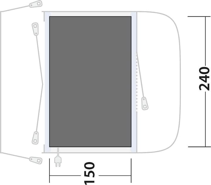 Outwell Footprint Santa Monica Air Black & Grey Outwell